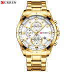 ساعة ذهبية بلاتينية جميلة للرجال (Premium Quality Men's Watch)