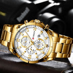 ساعة ذهبية بلاتينية جميلة للرجال (Premium Quality Men's Watch)