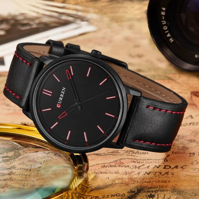CURREN Original Brand Leather Straps Wrist Watch For Men With Brand (Box & Bag)-8233