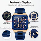 reward blue chronograph watch